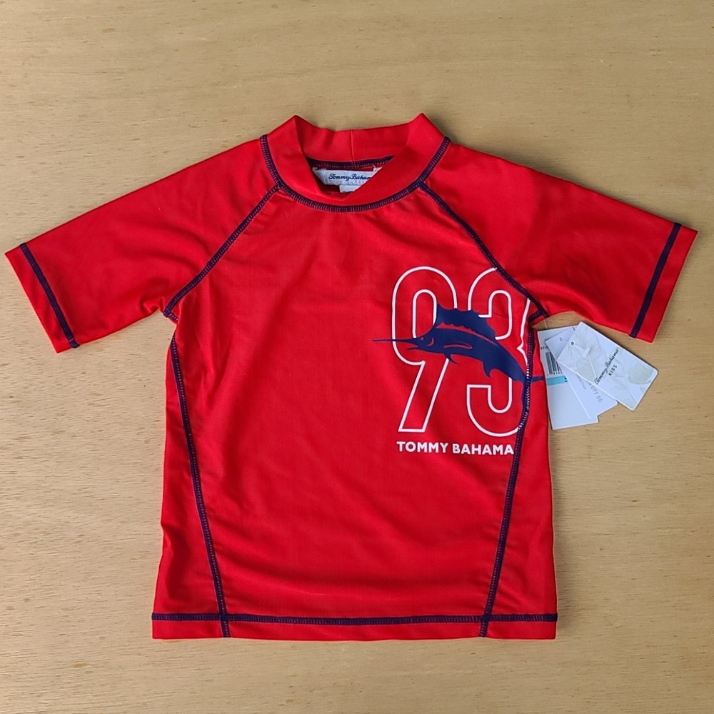 Tommy Bahama TB93 swim rashguard top red size 5